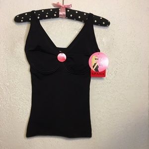 NWT Spanx 210 Basic Camisole Cami Top LARGE Black